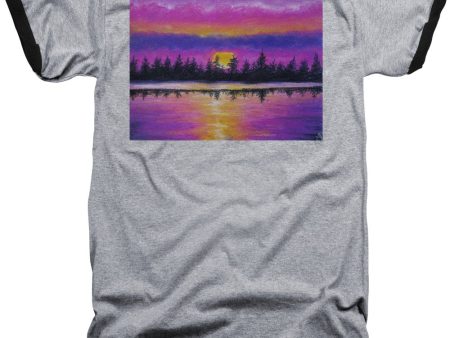 Setting Sea Sun - Baseball T-Shirt Hot on Sale