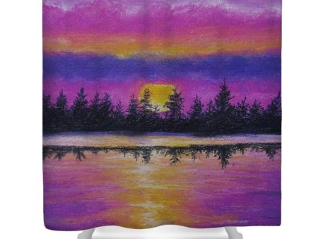 Setting Sea Sun - Shower Curtain For Discount