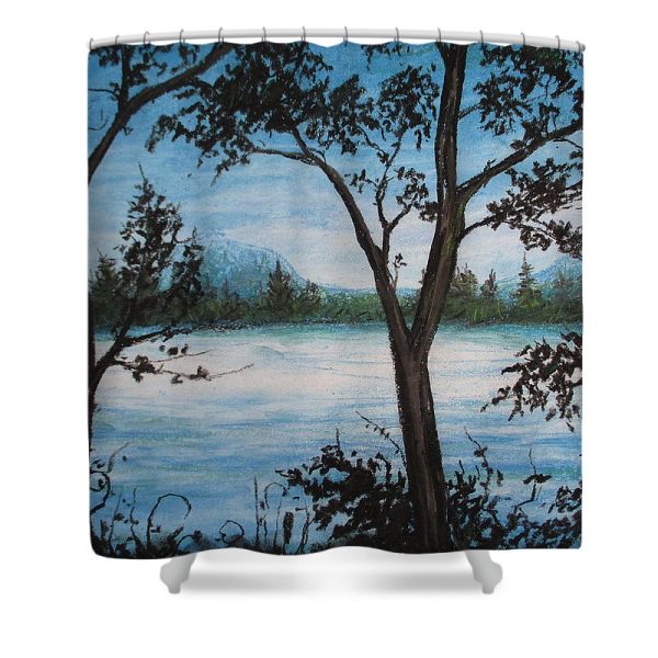 Blue Bloo Night - Shower Curtain Online Hot Sale